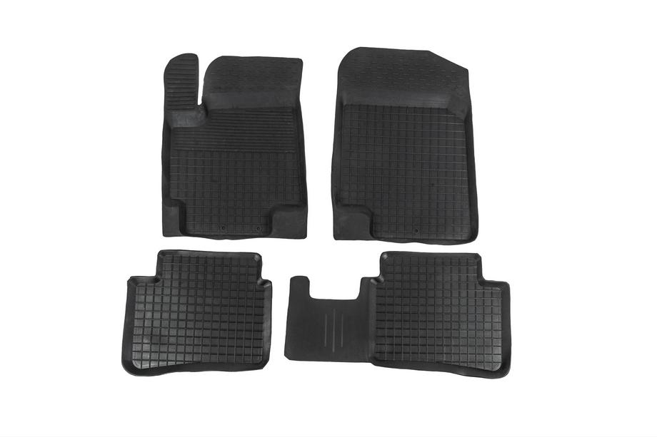 Kia Rio 2005-2011 Tappetini in gomma con bordo (4 pz, Polytep) Image