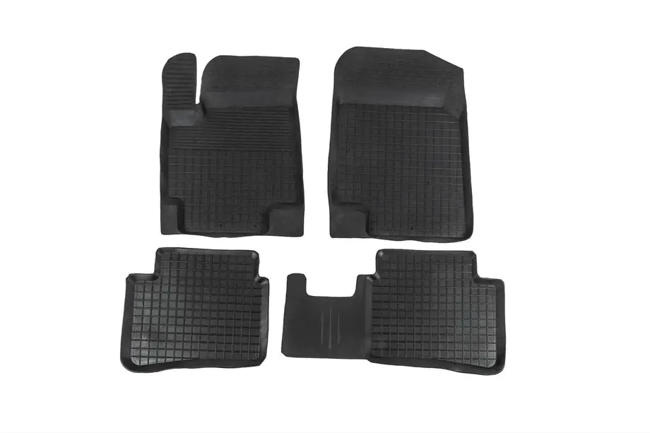 Kia Rio 2005-2011 Tappetini in gomma con bordo (4 pz, Polytep) Foto 1