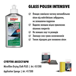 Polish Detergente Intensivo per Vetri SONAX 250 ml foto 2