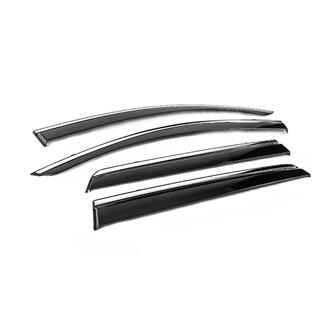 Deflettori Finestrini con Modanatura Cromata Niken Luxury (4 pz) Dodge Journey 2008-2020 foto 3