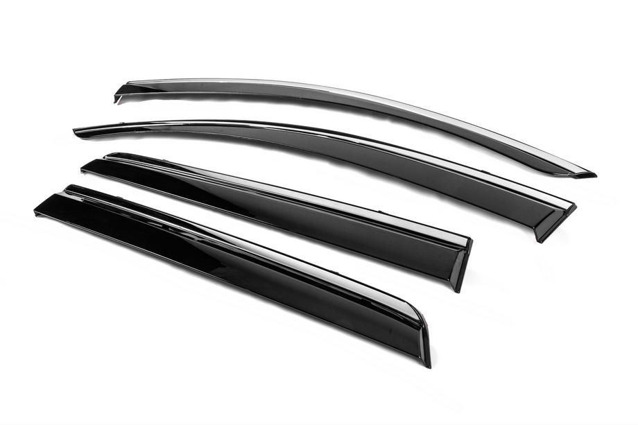 Dodge Journey 2008-2020 Deflettori Finestrini con Modanatura Cromata Niken Luxury (4 pz) Foto 2