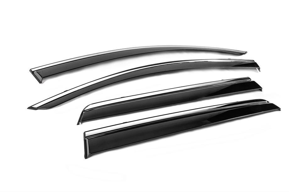 Dodge Journey 2008-2020 Deflettori Finestrini con Modanatura Cromata Niken Luxury (4 pz) Foto 3