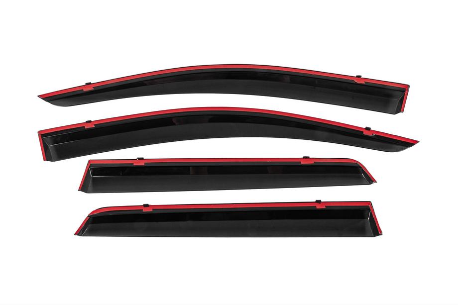 Fiat Freemont 2011-2016 Deflettori Finestrini con Modanatura Cromata Niken Luxury (4 pz) Foto 4