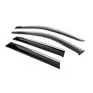 Deflettori Finestrini con Modanatura Cromata Niken Luxury (4 pz) Jeep Grand Cherokee WK2 2010-2021 foto 2