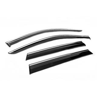 Deflettori Finestrini con Modanatura Cromata Niken Luxury (4 pz) Jeep Grand Cherokee WK2 2010-2021 foto 3