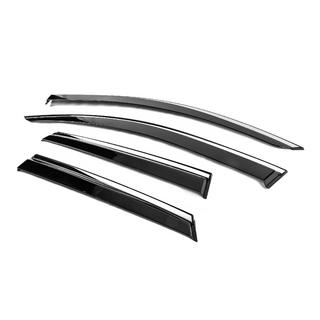 Deflettori Finestrini con Modanatura Cromata Niken Luxury (4 pz) foto 2