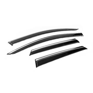 Deflettori Finestrini con Modanatura Cromata Niken Luxury (4 pz) foto 3