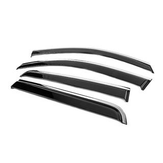 Deflettori Finestrini con Modanatura Cromata Niken Luxury (2011-2015, 4 pz) Toyota Hilux 2006-2015 foto 2