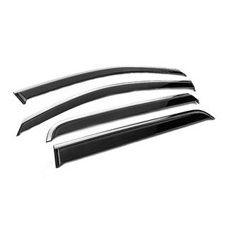 Deflettori Finestrini con Modanatura Cromata Niken Luxury (2011-2015, 4 pz) Toyota Hilux 2006-2015 foto 3