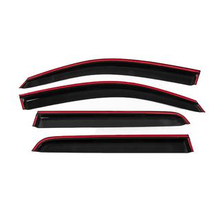 Deflettori Finestrini con Modanatura Cromata Niken Luxury (2011-2015, 4 pz) Toyota Hilux 2006-2015 foto 4