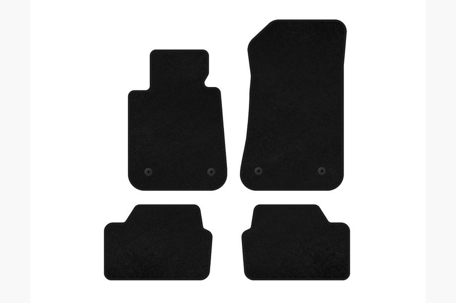 BMW 1 Series E81/E82/E87/E88 2004-2011 Tappetini in tessuto Deluxe (Nero) Image