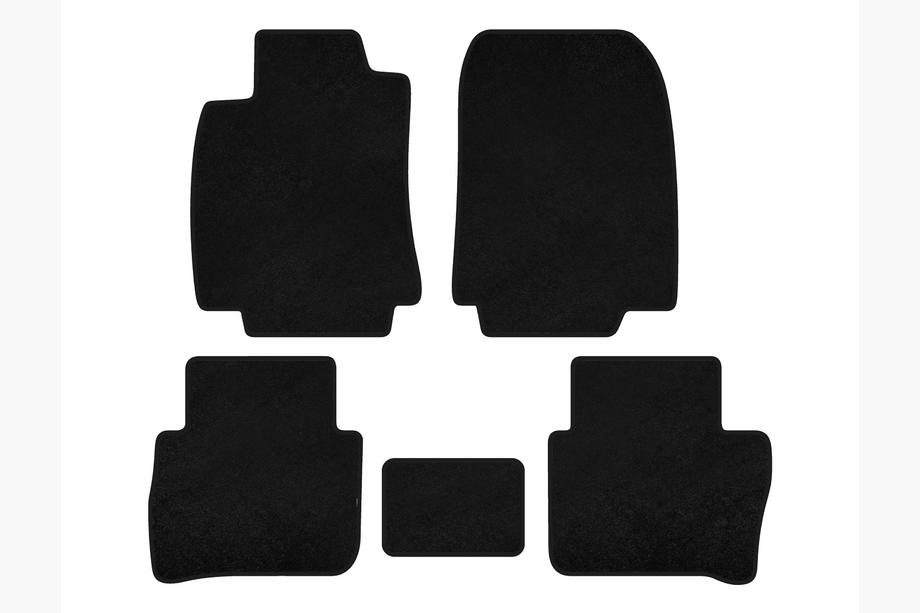 Nissan Tiida 2011-2014 Tappetini in tessuto Deluxe (HB, Nero) Image