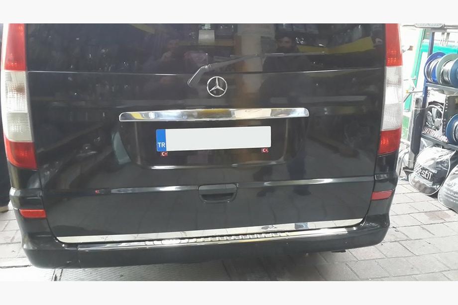 Mercedes Vito W639 2004-2014 Modanatura Cofano Bagagliaio Acciaio Inox Foto 3