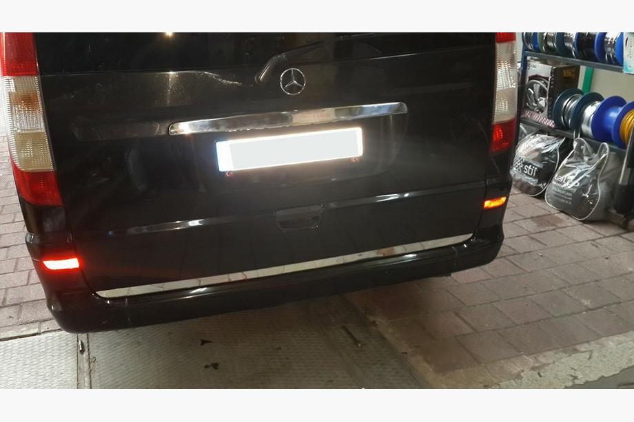 Mercedes Vito W639 2004-2014 Modanatura Cofano Bagagliaio Acciaio Inox Foto 7