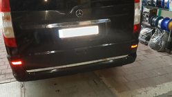 Mercedes Viano 2004-2014 Modanatura Cofano Bagagliaio Acciaio Inox foto 5