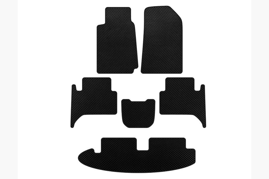 Chevrolet Trailblazer 2012-2019 Tappetini tessili Deluxe (3 file, Nero) Image