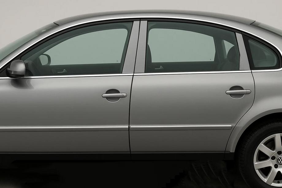 Volkswagen Passat B5 1997-2005 Modanature Montanti Porta in Acciaio Inox (6 pz) Image
