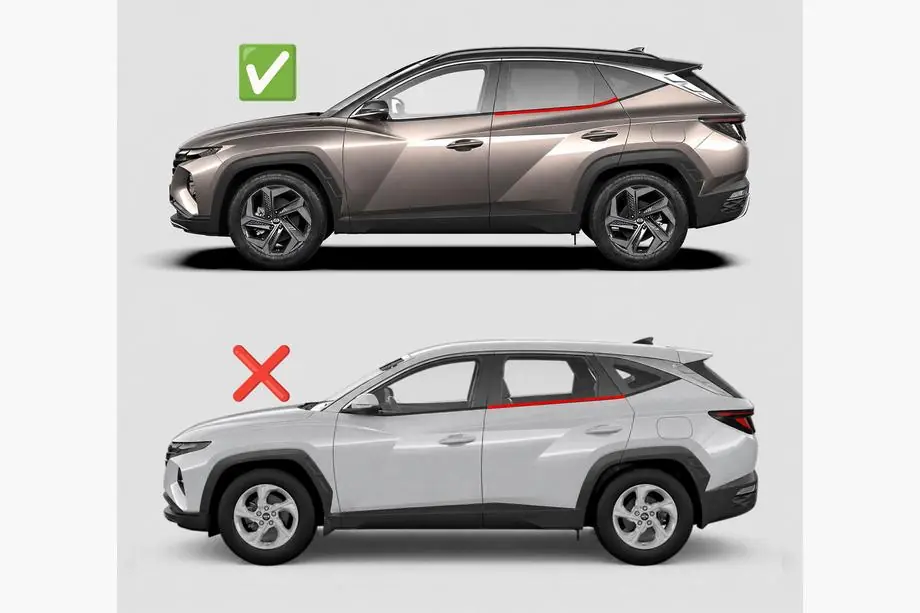 Hyundai Tucson NX4 2021- Deflettori Finestrini (4 pz, HIC) Foto 1