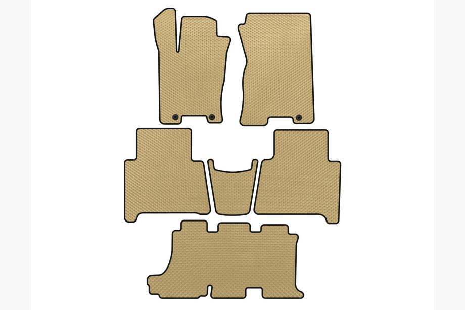 Kia Mohave 2008-2016 Tappetini EVA (3 File, Beige) Image