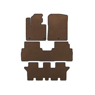 Tappetini EVA (3 File, 7 Posti, Marrone) Kia Sorento III UM 2014-2020