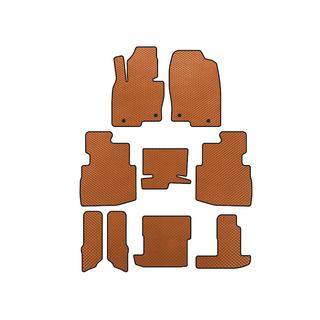 Tappetini EVA (3 File, 7 Posti, Arancione)
