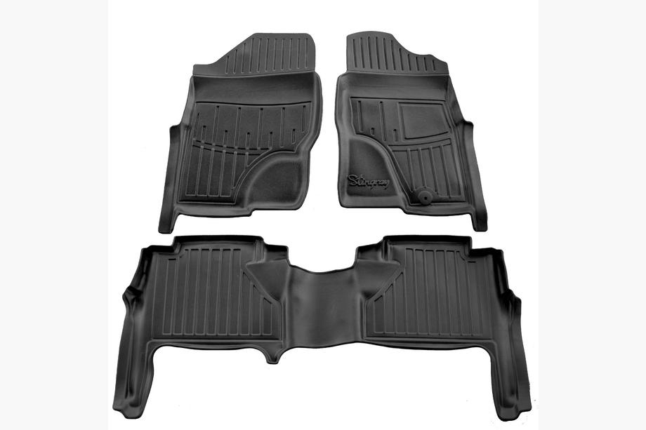 Nissan Navara 2006-2015 Tappetini in gomma Stingray 3D Guida a destra (Set 3 pezzi) Foto 1