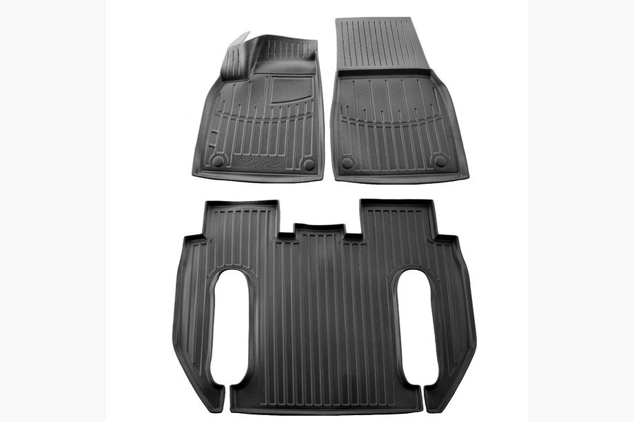 Tesla Model X 2015- Tappetini in Gomma Stingray 3D (Per Plaid, 6 Posti, 3 pz) Image