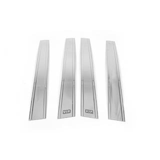 Coperture montanti cromate (4 pz, acciaio inox) Toyota Corolla 2002-2007 foto 3