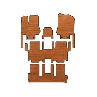 Tappetini EVA (3 File, 7 Posti, Arancione)