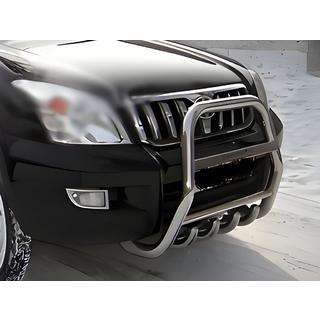 Protezione anteriore alta (acciaio inox) Toyota Land Cruiser Prado 120 2002-2009