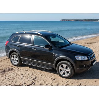 Pedane Laterali RedLine Black (2 pz, Alluminio) Chevrolet Captiva 2006-2019 foto 2