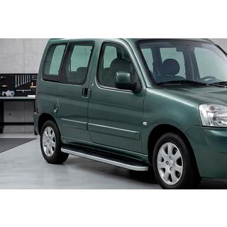 Pedane Laterali Tayga Grey (2 pz, Alluminio) Peugeot Partner 1996-2008 foto 1