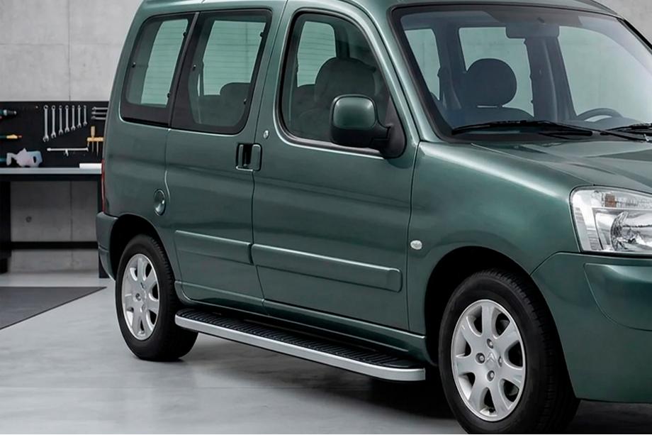 Peugeot Partner 1996-2008 Pedane Laterali Tayga Grey (2 pz, Alluminio) Image