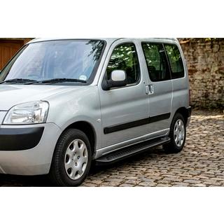 Pedane Laterali Allmond Black (2 pz, Alluminio) Peugeot Partner 1996-2008 foto 1