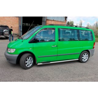 Tubi Laterali (2 pz, Acciaio Inox) Mercedes Vito W638 1996-2003 foto 3
