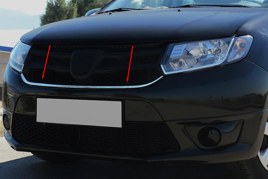 Dacia Logan MCV 2013-2020 Modanatura sotto griglia (1 pz, acciaio inox) Image