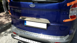 Ford Courier 2014-2023 Modanatura cromata sopra la targa (acciaio inox) foto 1