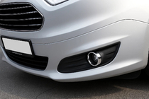 Ford Courier 2014-2023 Coperture per fendinebbia (2014-2018, 2 pz, acciaio inox) foto 2