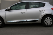 Renault Megane III 2009-2016 Modanature porta acciaio inox (HB, 4 pz) foto 1
