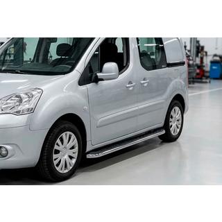 Pedane Laterali Maydos V1 (2 pz, Alluminio e Acciaio Inox) Peugeot Partner Tepee 2008-2018 foto 1
