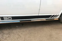 Volkswagen T5 Transporter 2003-2010 Barre Laterali (2 pz, Acciaio Inox) 60mm, Passo Corto foto 12
