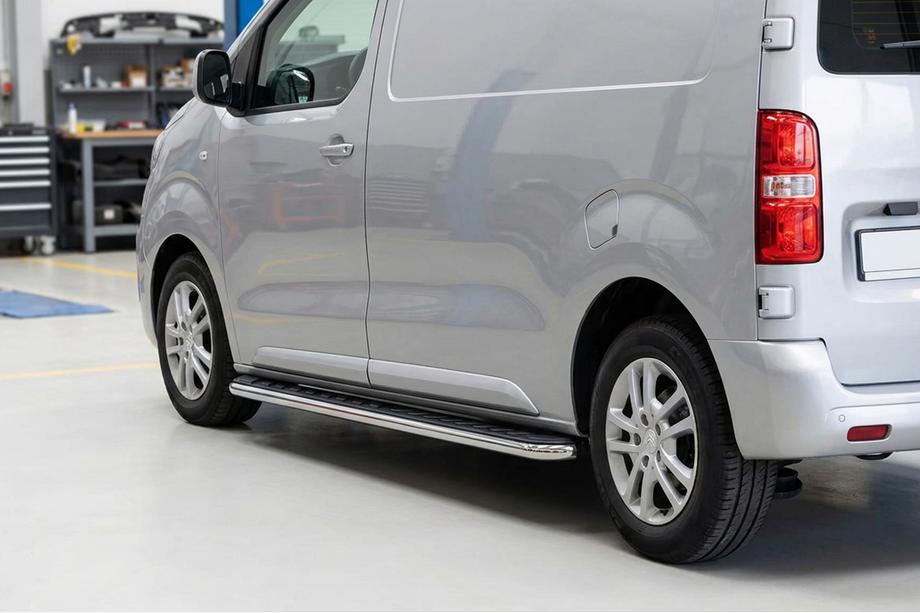 Citroen Jumpy 2007–2017 Pedane Laterali Maydos V1 (2 pz, Alluminio e Acciaio Inox) Passo Lungo Image