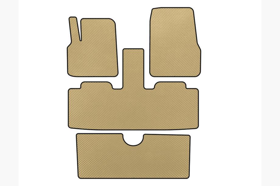 Renault Espace 2002-2014 Tappetini EVA (3 File, 7 Posti, Beige) Foto 1