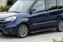 Fiat Doblo II 2010-2022 Pedane Laterali Allmond Black (2 pz, Alluminio) foto 1