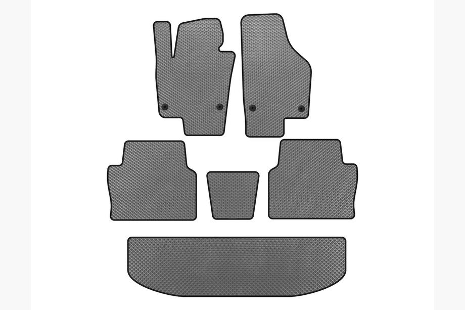 Seat Alhambra 2010- Tappetini EVA (3 File, Grigio) Image
