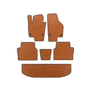 Tappetini EVA (3 File, Arancione) Seat Alhambra 2010-