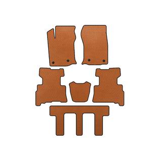 Tappetini EVA (3 File, 2014-2024, 7 Posti, Arancione) Toyota 4Runner 2009-2024