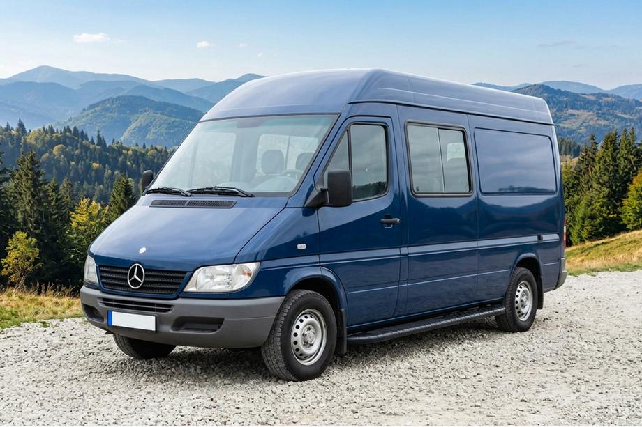 Mercedes Sprinter W901/902/903/904/905 1995–2006 Pedane Laterali Bosphorus Black (2 pz, Alluminio) Image