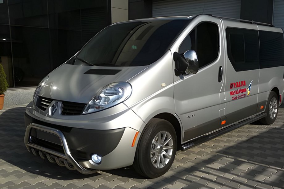 Renault Trafic 2001–2015 Parabullbar WT003-4 (Acciaio Inox) Senza Scritta Foto 3