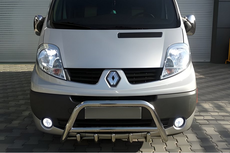 Renault Trafic 2001–2015 Parabullbar WT003-4 (Acciaio Inox) Con scritta Renault Image